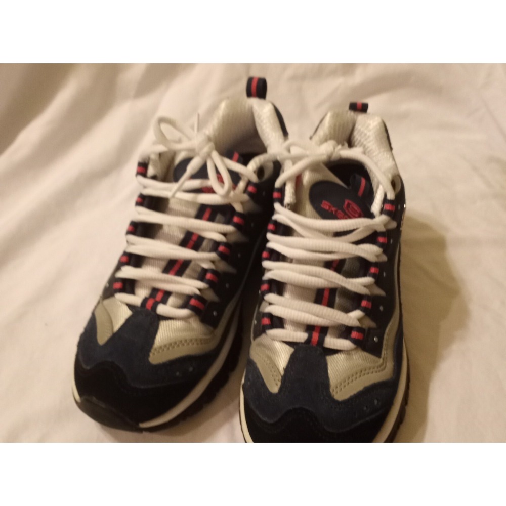 Skechers  Energy Wave Linxe W Size 6.5 Shoes Black‎ Navy Silver Pink New SN13400